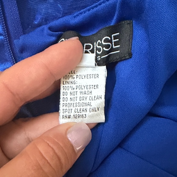 Clarisse Designs Royal Blue Evening Gown.  Sz 6 - Picture 12 of 16